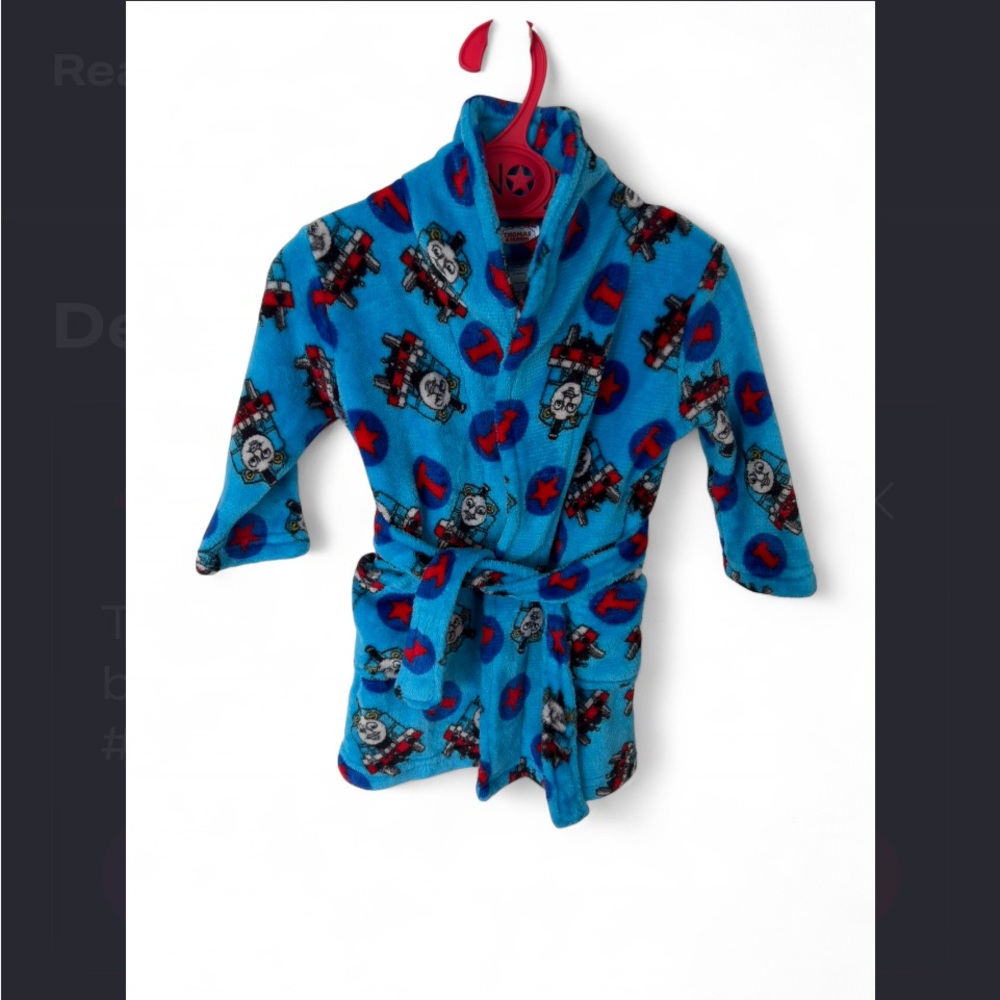 Thomas & Friends Blue Train Print Robe - Picture 1 of 5
